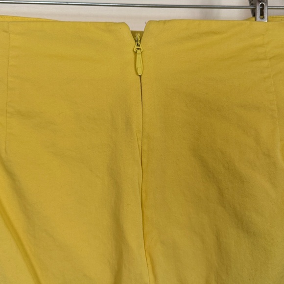 🌼 New York & Company pinup retro Mad Men yellow pencil skirt w/ bow large - Picture 4 of 9